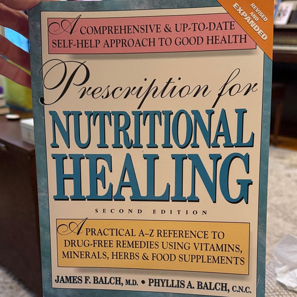 Avery Nutritional Healing Book - Blue and Yellow Cover